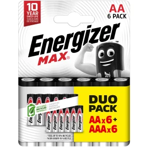 BATTERIES ENERGIZER MAXAA 6PC.+AAA 6PC.