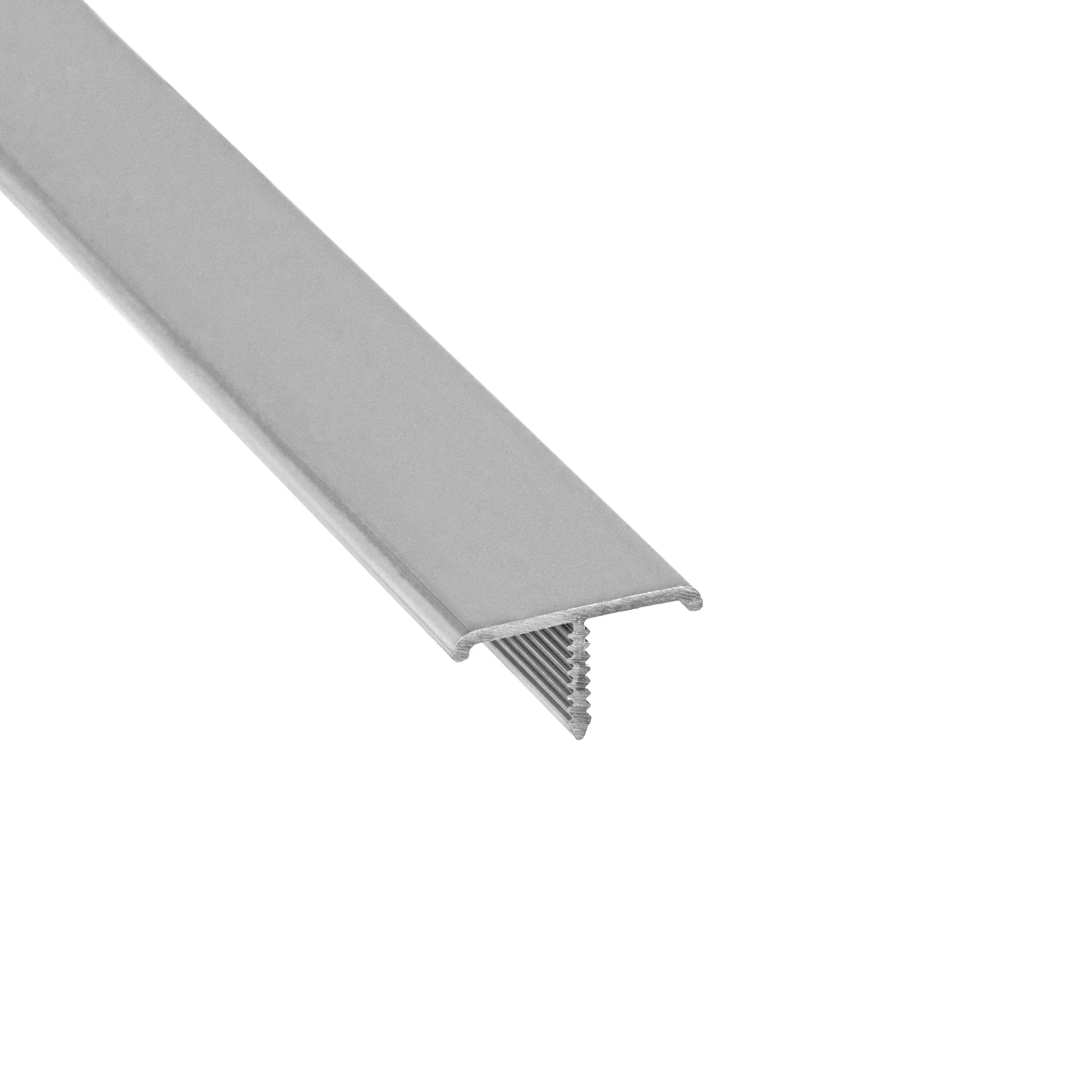 LISTE ALUM T 20MM/2.5M MAT SIL ANO