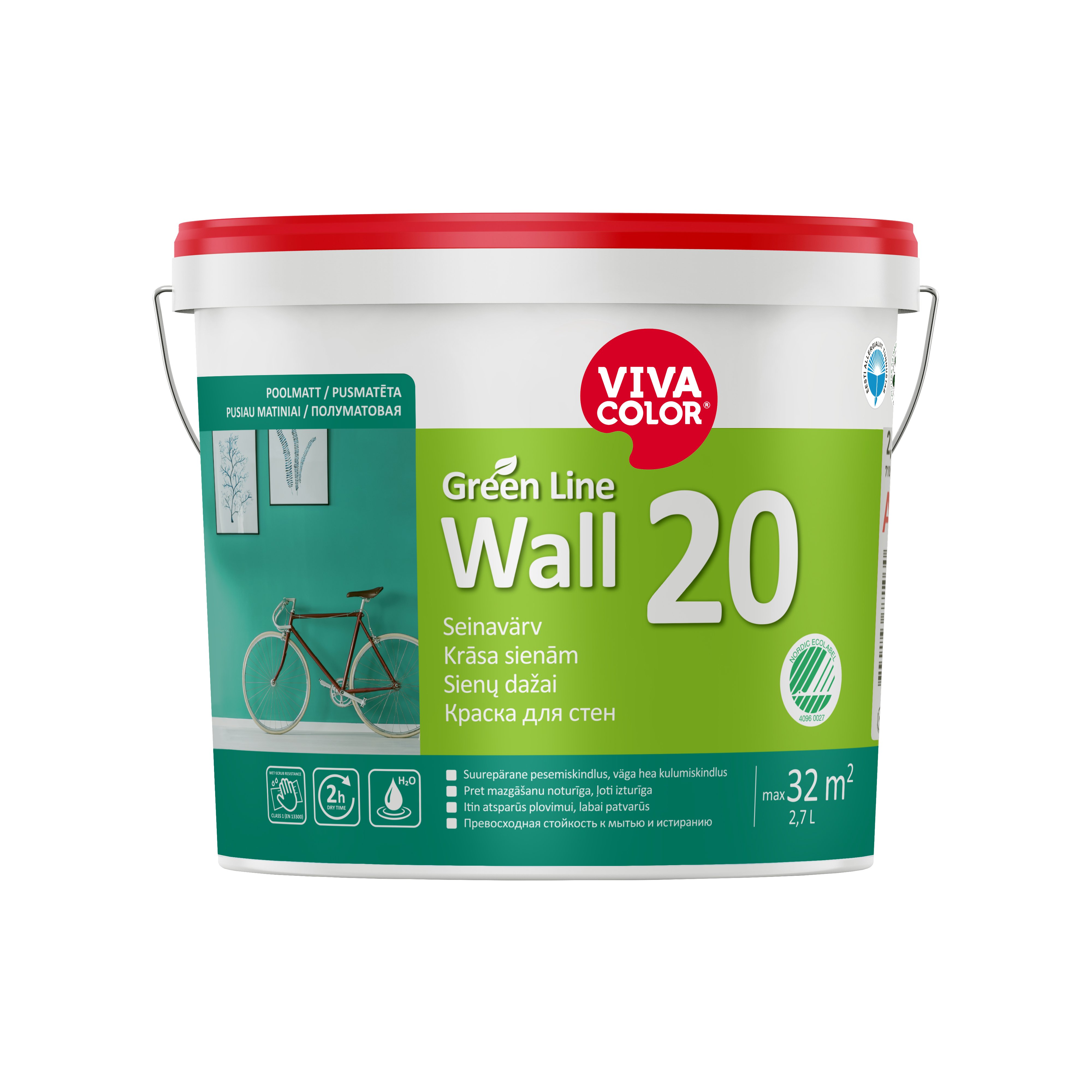 ЦВЕТ GREEN LINE WALL 20 A 2,7L