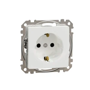 K-SOCKET SEAT 1-PLACE WITH GROUND WHITE