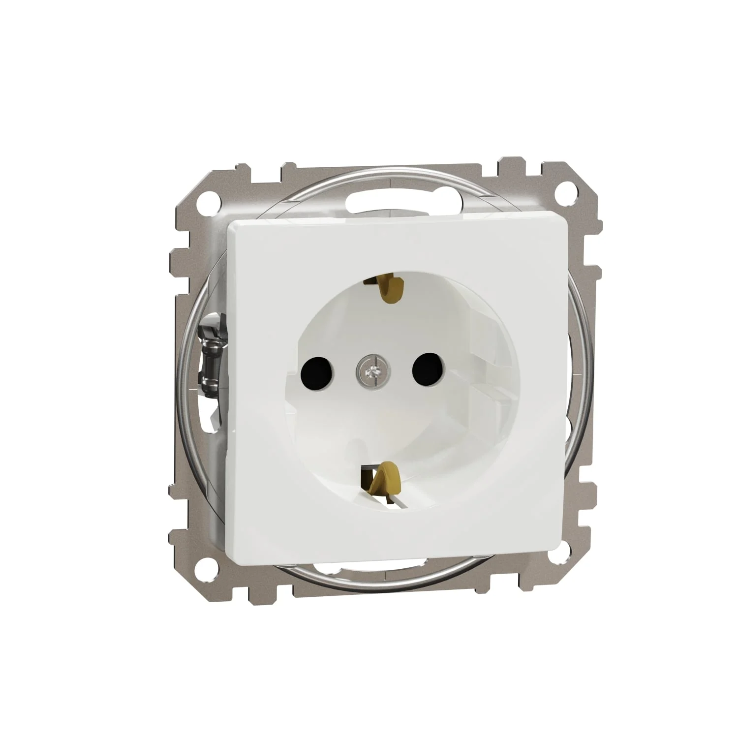 K-SOCKET SEAT 1-PLACE WITH GROUND WHITE