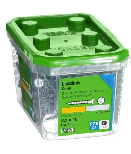 SKRŪVE REĢ. KOMBI 3,9X40 ESSVE FZB 250GB