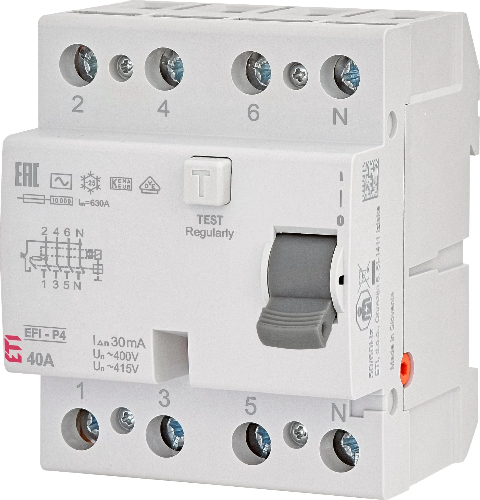 RELEJS NOPLŪDES 4P 40A 30MA EFI-P4