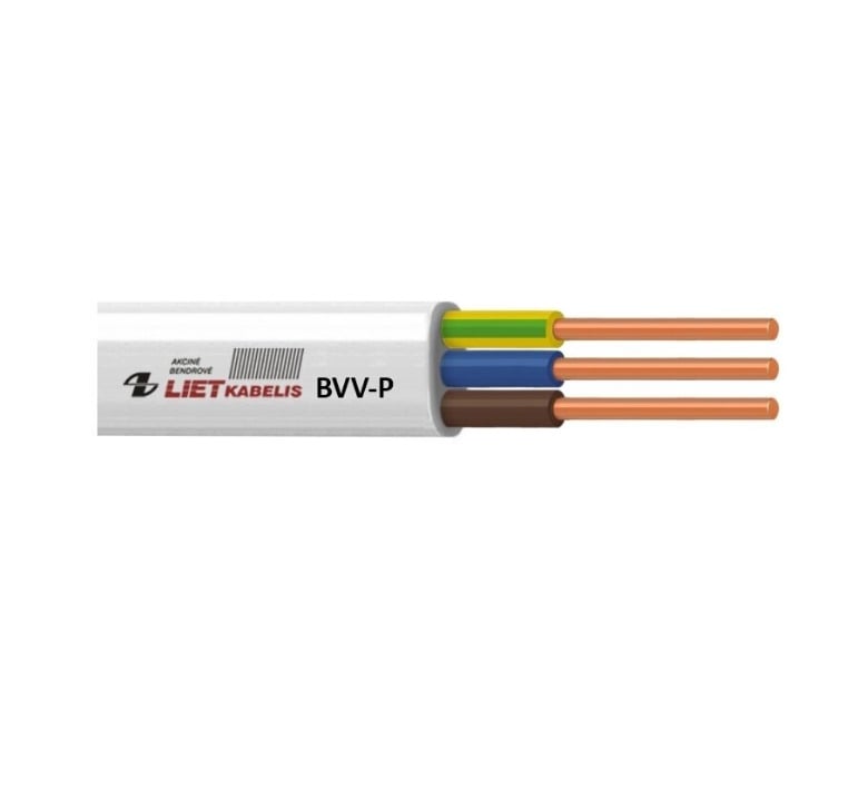 CABLE BVV-P 2X4.0 WHITE (100)