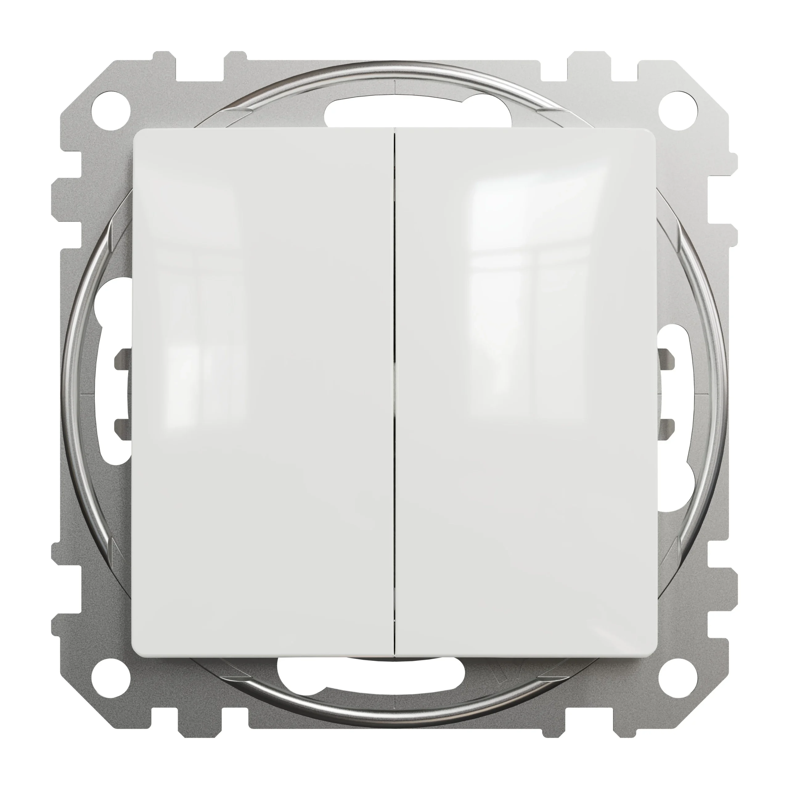 SEDNA SWITCH 1+1 10AX WHITE