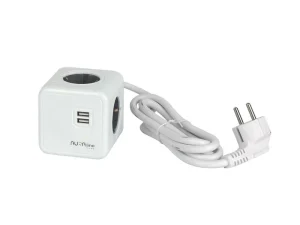 PAGARINĀTĀJS 4 ROZ.+2 USB 1.5M AURA LINE