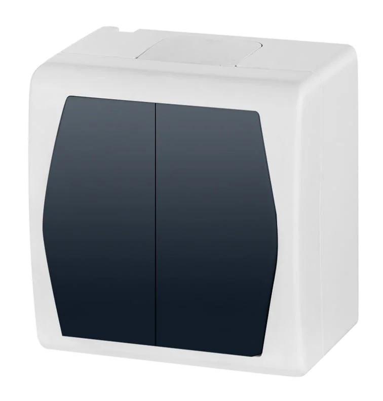 SLĒDZIS HERMES 2 1002-01 1+1 IP44 PELĒKS
