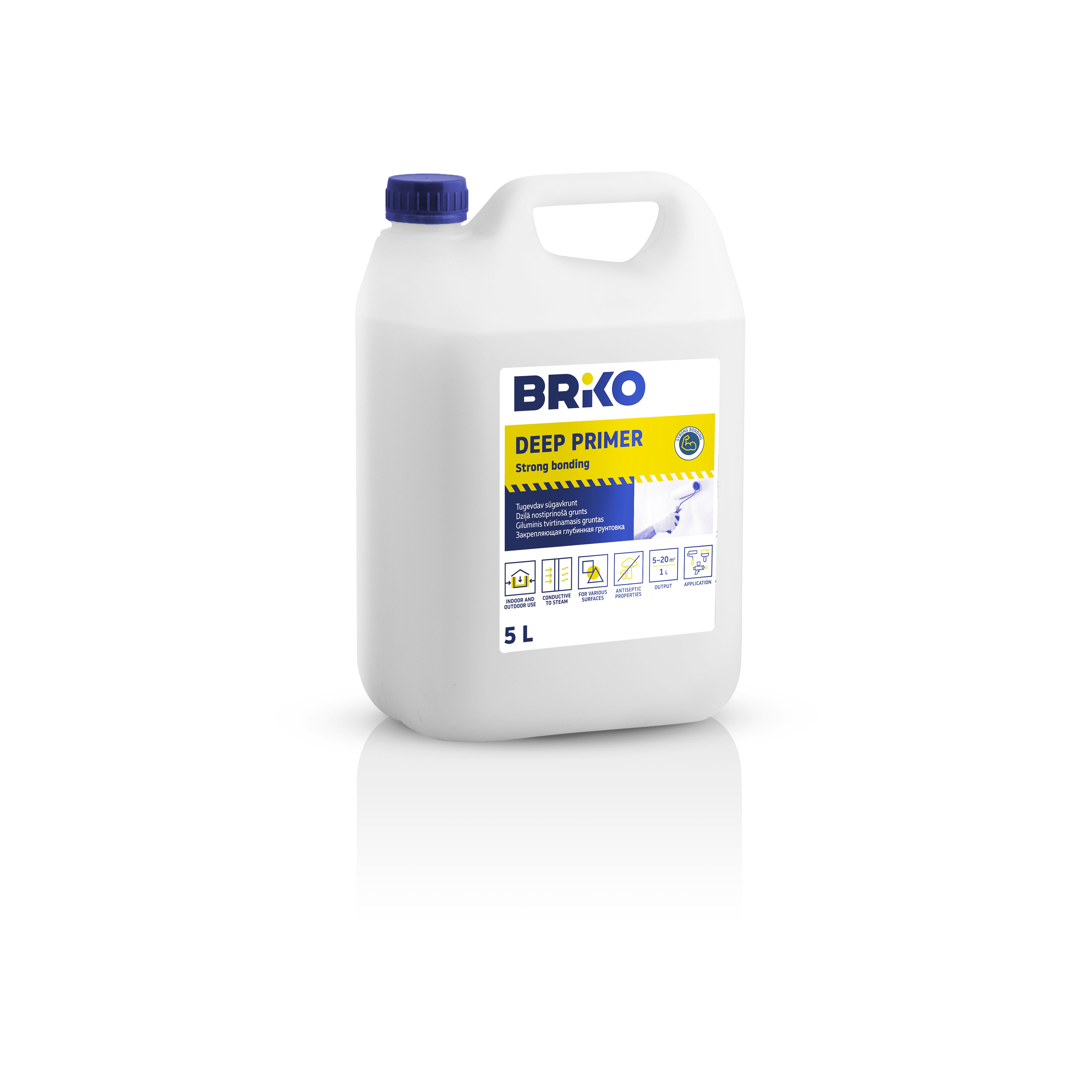 DEEP PRIMER STRENGTHENING. BRIKO 5 L