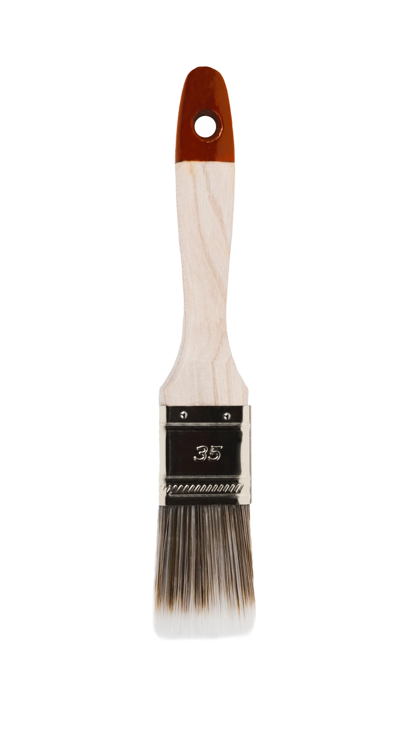 FLAT BRUSH 35X14 MM BROWN BRISTLES