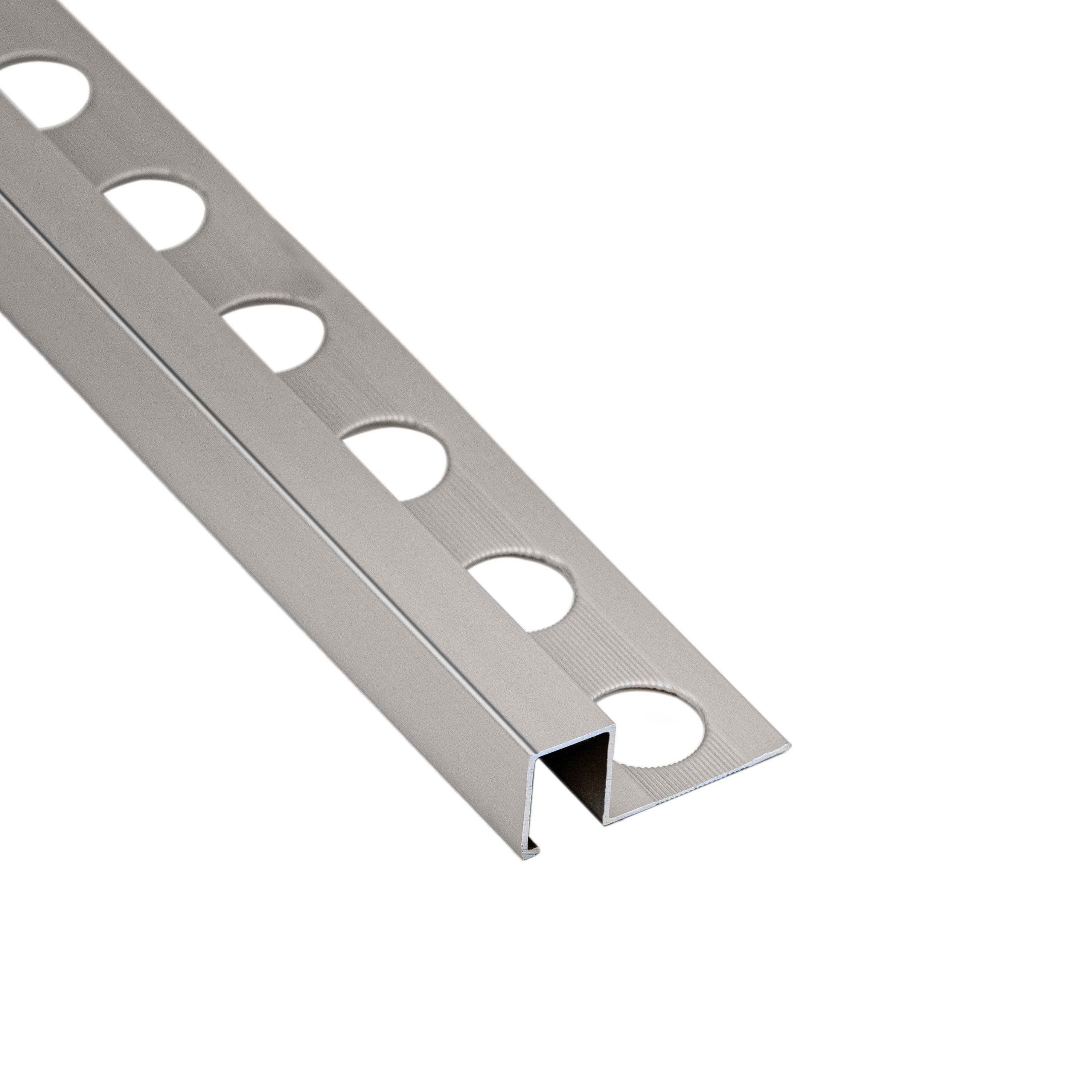 LIST AL U R10X10MM/2.6M POL SIL ANO GLO