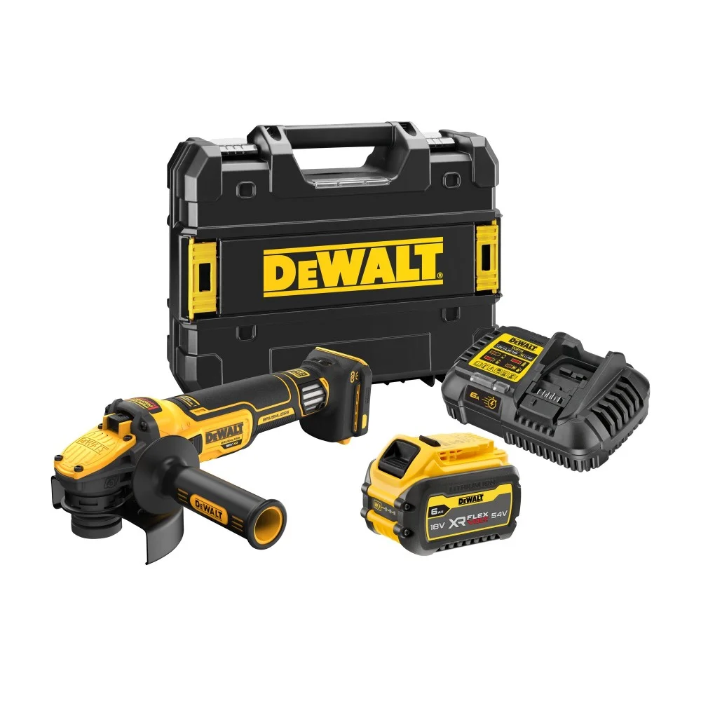 DeWALT Angle Grinder 125mm FVADV (fast adjustment) 18V 1x6Ah TSTAK