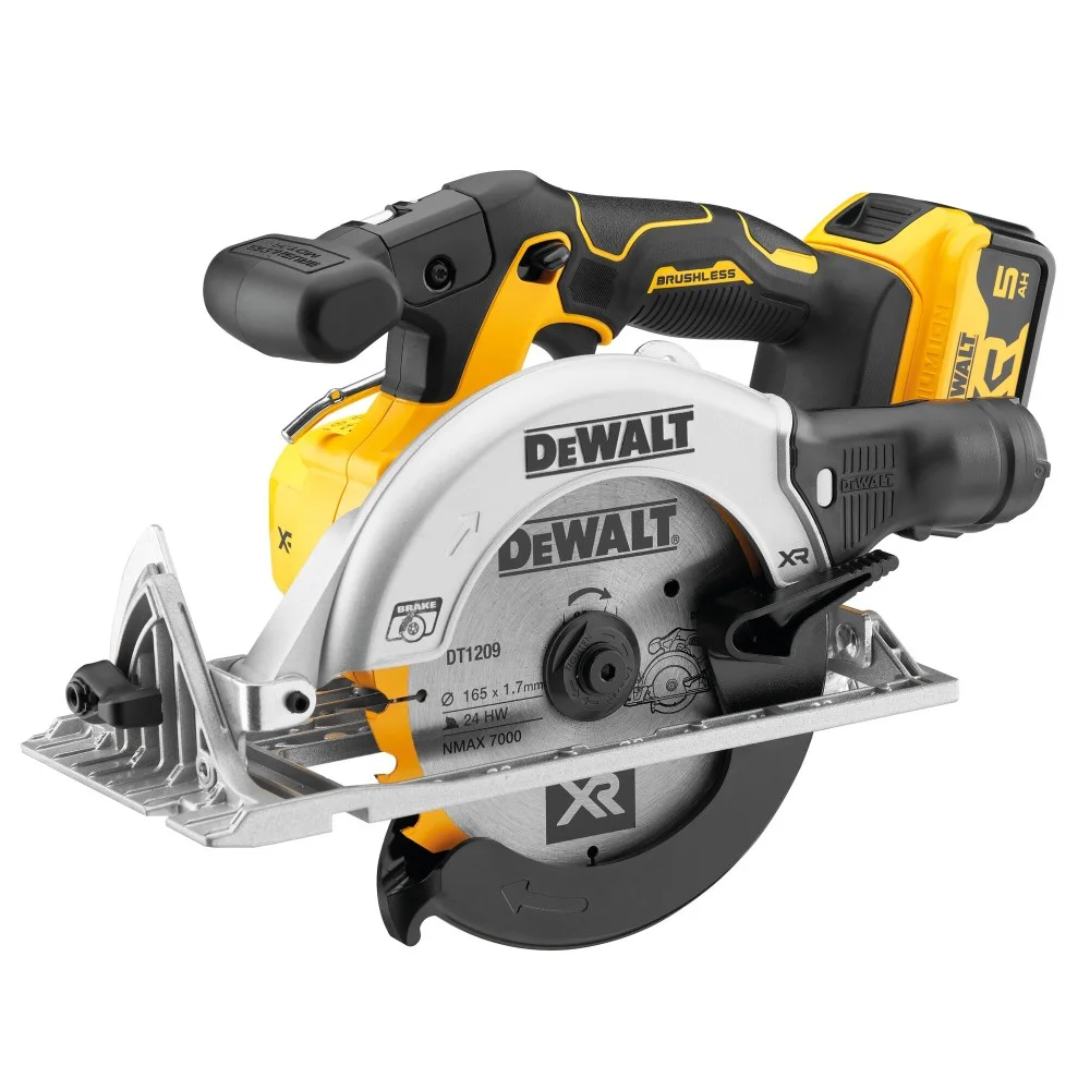 DeWALT Циркулярная пила 18V XR BL 165mm T-STAK 2x5Ah