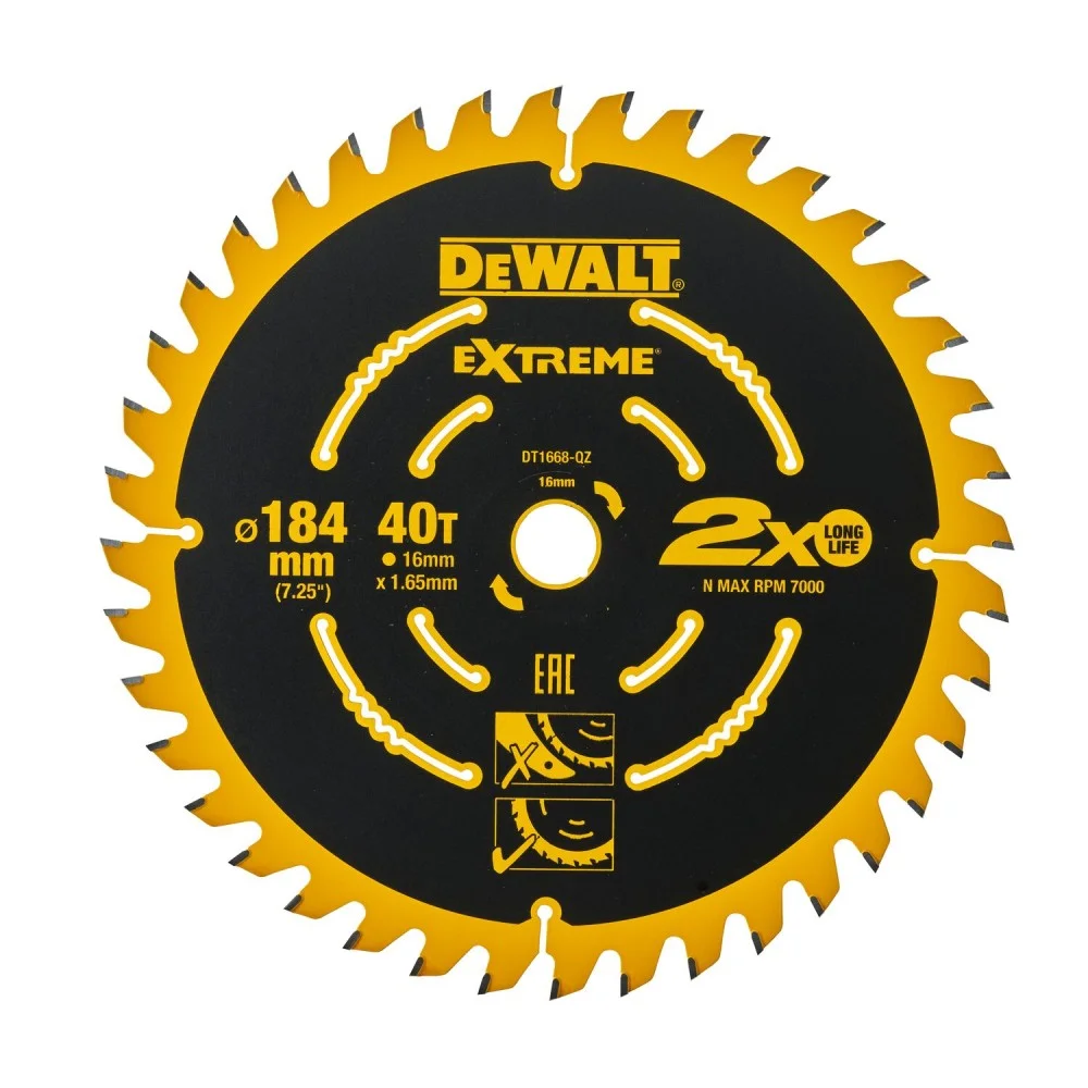 DeWALT Saw Blade CSB 184x16x40T DCS365