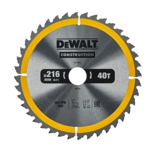 DEWALT saw blade 216x30mm 40T