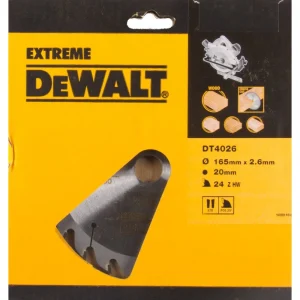 DeWALT Saw Blade EXTREME 165x20mm, 24T