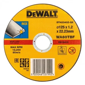 DeWALT Stainless Steel Cutting Disc 125 x 1.2 x 22.23mm INOX