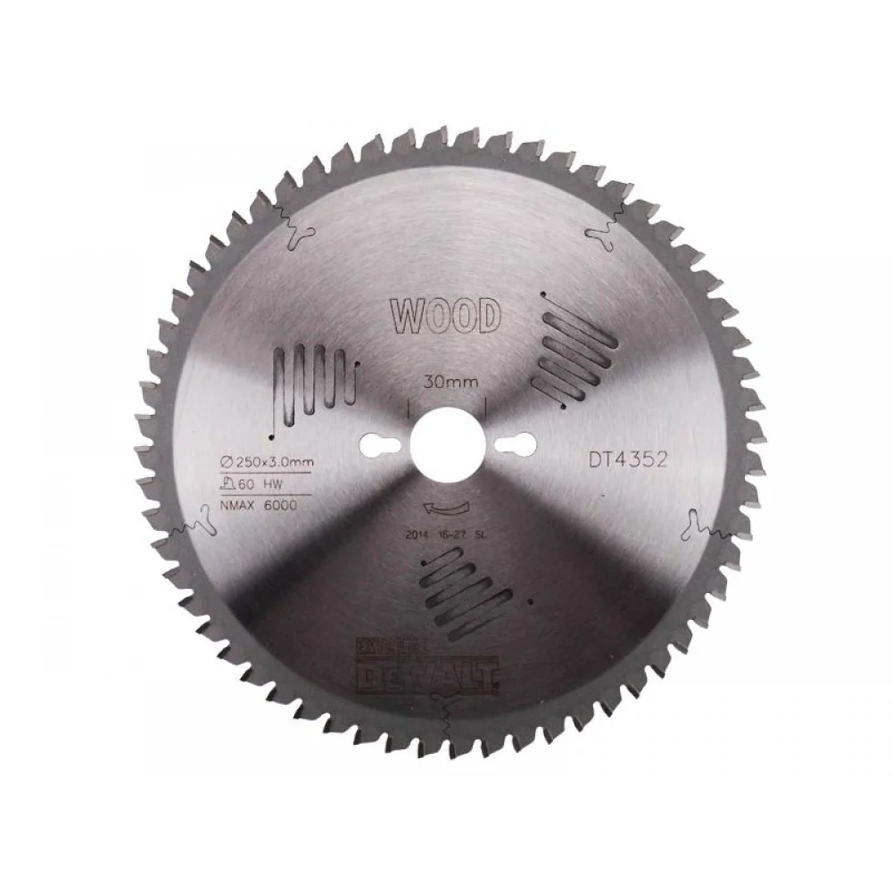 DeWALT Saw Blade 250x30mm, 60T TCG