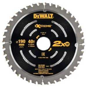 DeWALT Saw Blade 190X30mm CompDeck 40T