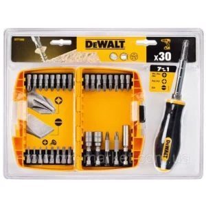 DeWALT uzgaļu komplekts + Skrūvgriezis. 30 daļas
