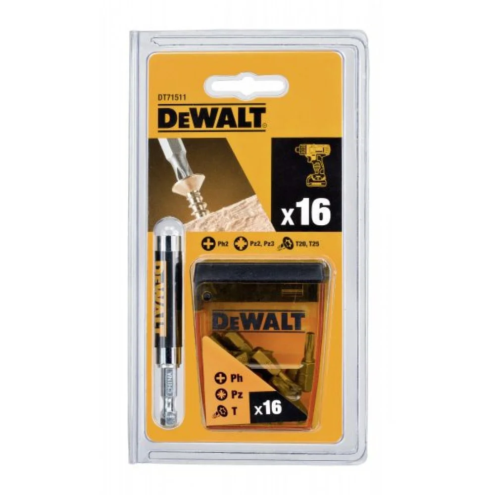 DeWALT магнитный бит с битами PH, PZ, Torx