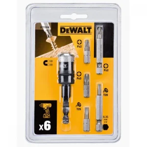 DeWALT Магнитный битодержатель комплект с PH и PZ насадками 6шт