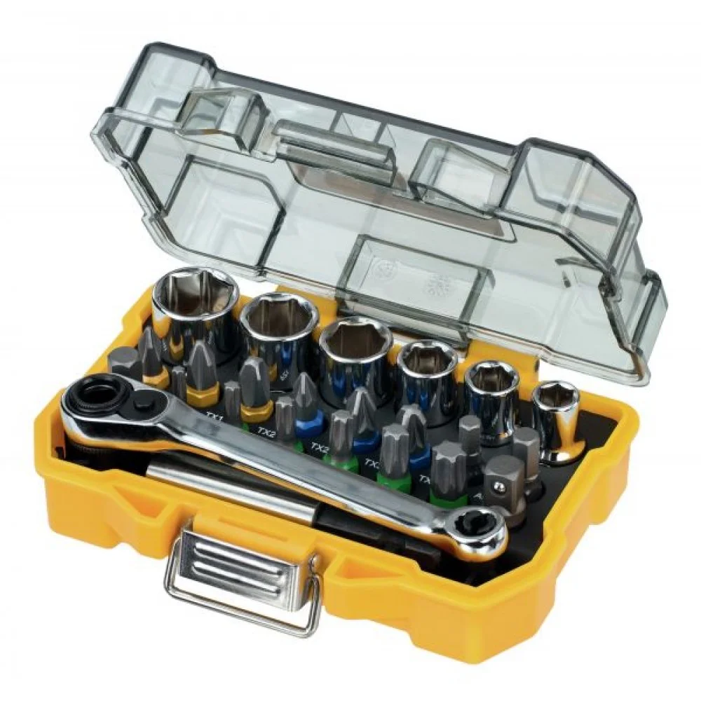 DeWALT uzgaļu komplekts, komplektā muciņas. 24 daļas