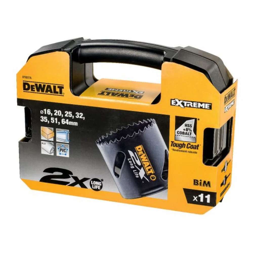 Dewalt Kroņurbju komplekts. Urbuma dziļums 46mm