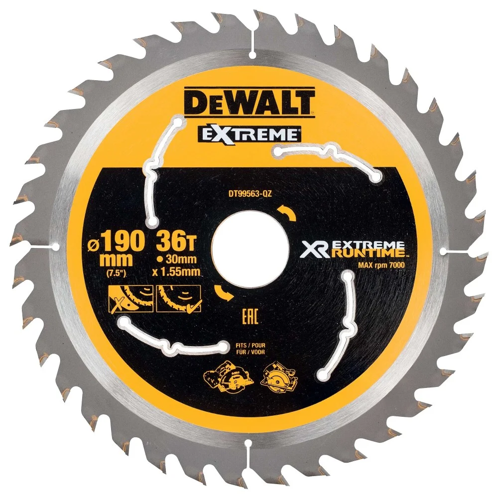DeWALT Saw Blade XR EXTREME 190mm x 30mm 36T CSB