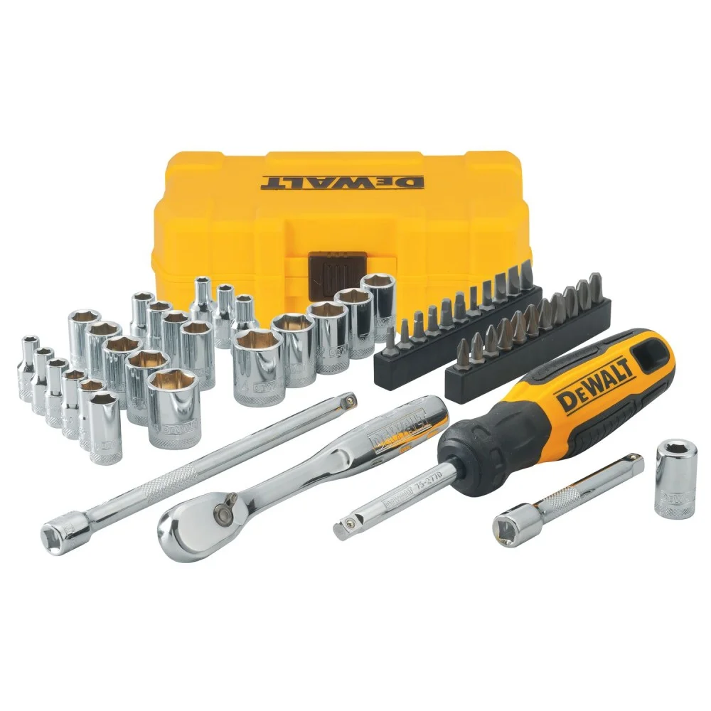 DeWALT Метрический/американский стандарт 1/4” наб. головок 50 шт.