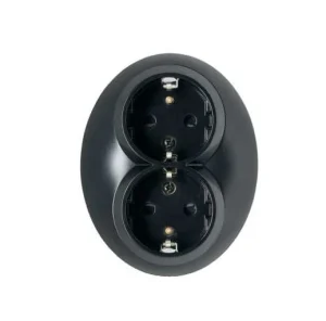 SCHNEIDER RENOVA SOCKET 1+1 Z/K BLACK