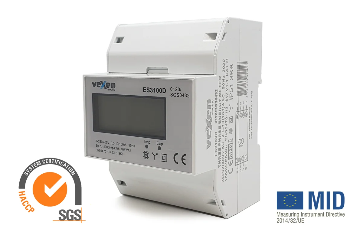 THREE-PHASE METERS 100A WITH MID CERT.