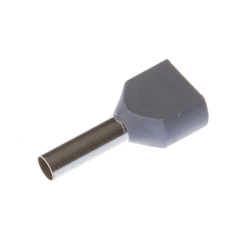 END CAP WIRE TE2510 GRAY 50PCS