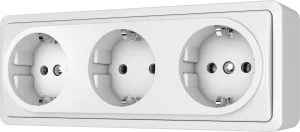 SOCKET 3 PLACES SL+250 WHITE