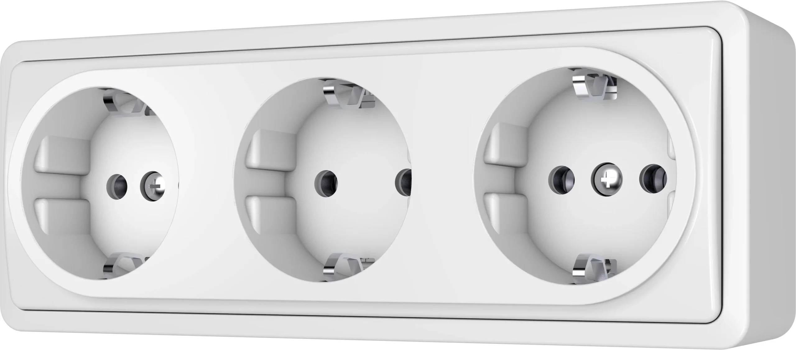 SOCKET 3 PLACES SL+250 WHITE