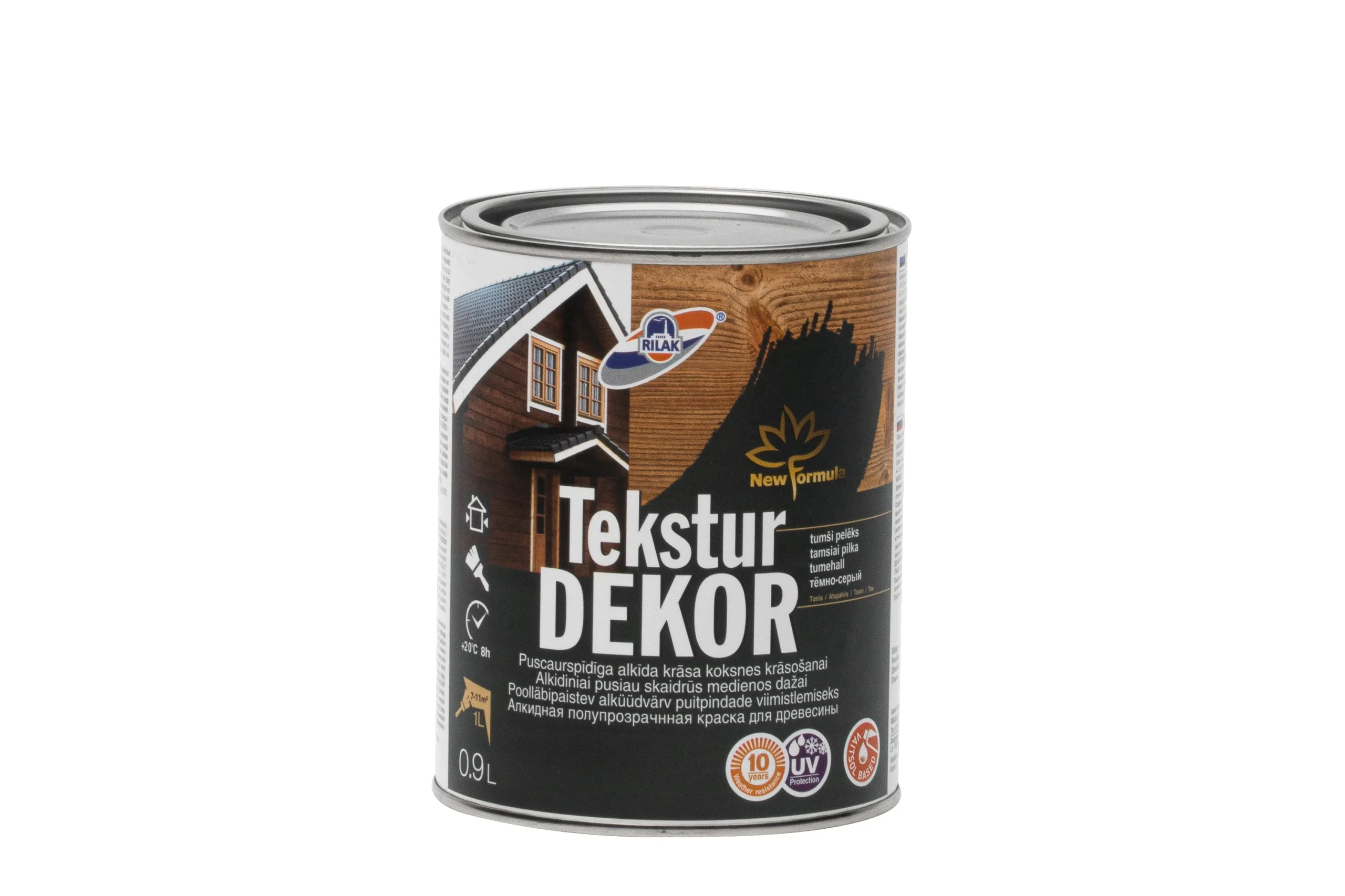 KRĀSA TEKSTURDEKOR TUMŠI PELĒKA 0.9L