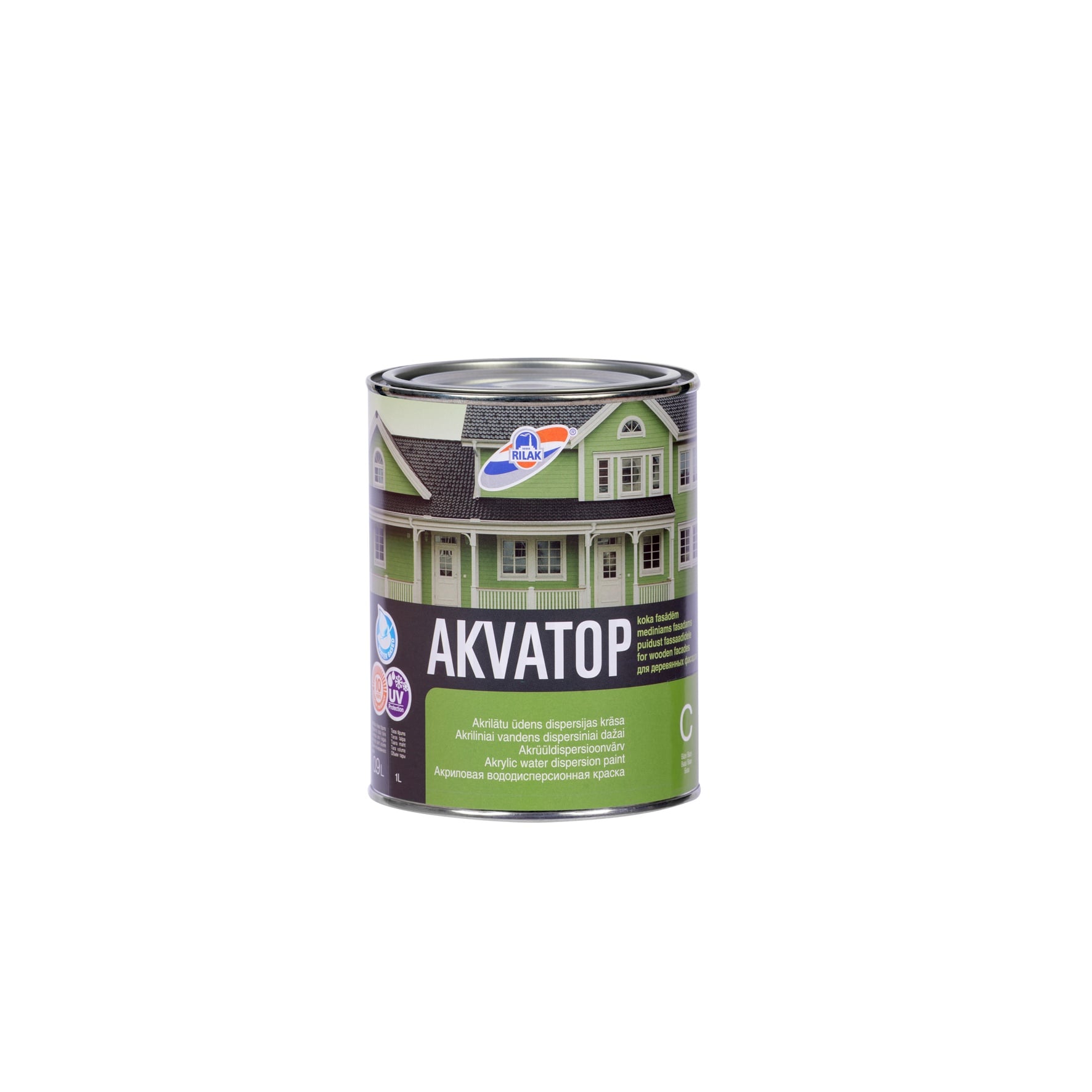 KRĀSA FASĀDĒM AKVATOP C 1.25KG/0.9L