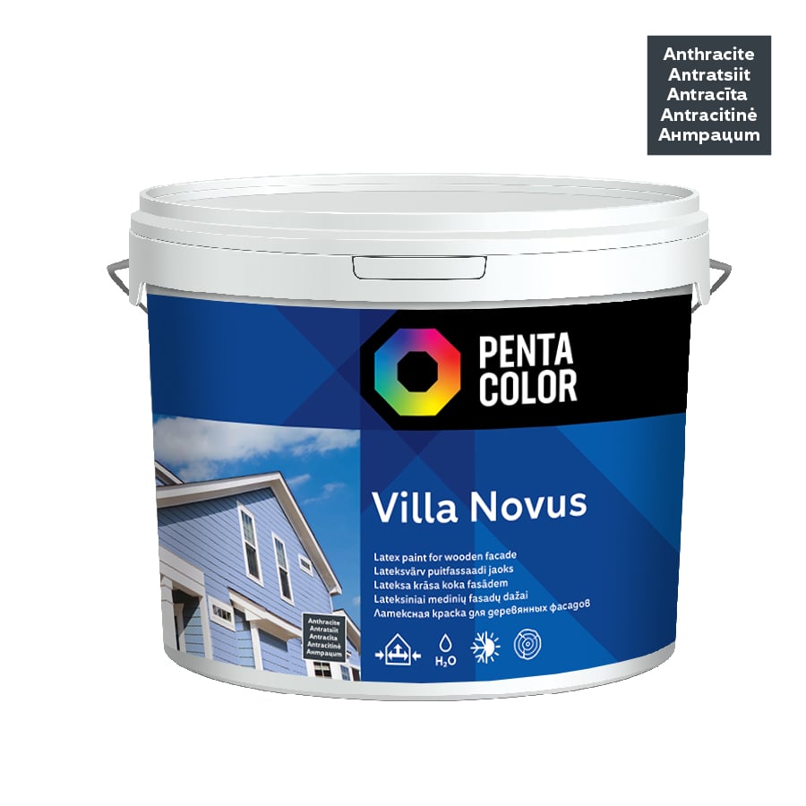 KRĀSA FASĀDES VILLA NOVUS ANTRACĪTS 3 L