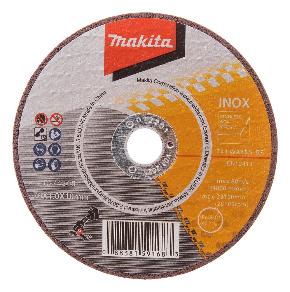 DISK MET.GR.MAKITA 76X1.0X10MM D-74815