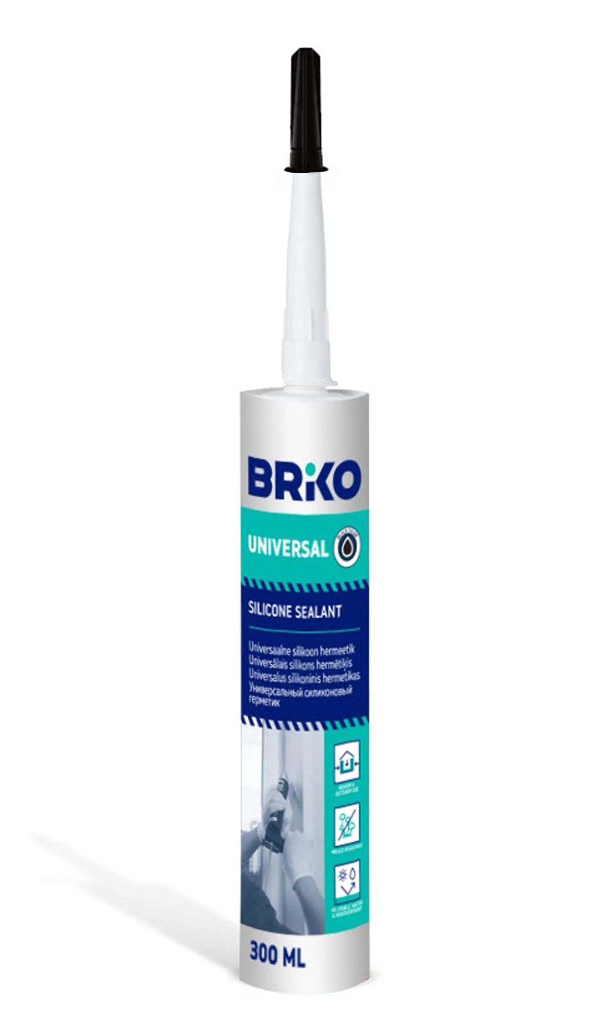 СИЛИКОН BRIKO 1001 U 300ML ЧЁРНЫЙ