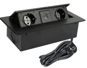 УДЛИНИТЕЛЬ PADZ.2VT+USBA+C 3M ЧЕРНЫЙ