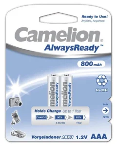 BATERIJAS LĀD. CAMELION AAA 800MAH B2