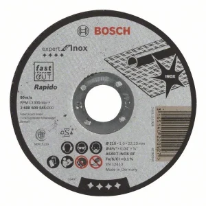 DISCS FOR CUTTING STAINLESS STEEL 115X22X1