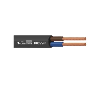 KABELIS H03VV-F 2X0.75 MELNS 25M