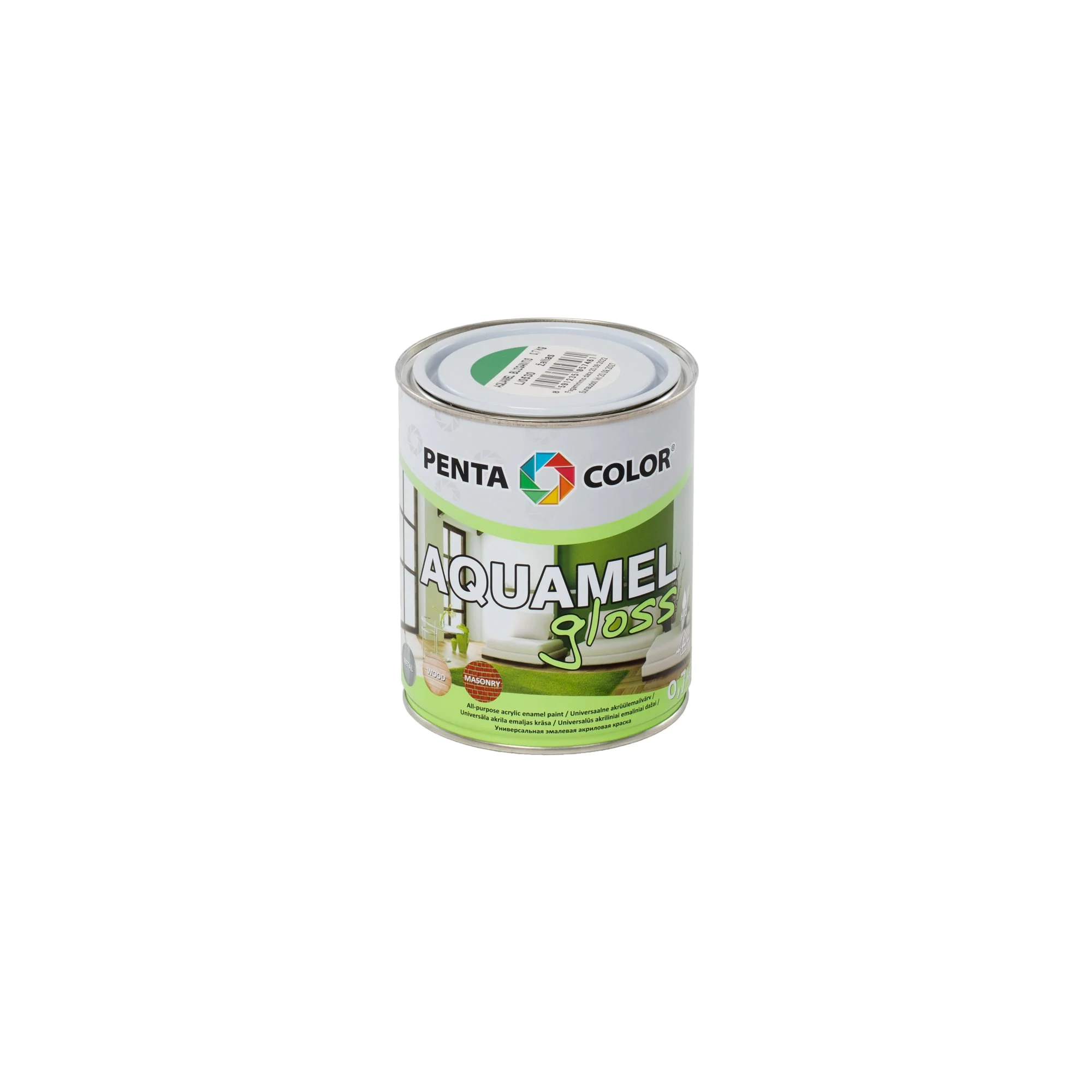 КРАСКА AQUAMEL ЗЕЛЕНАЯ 0,7 КГ БЛИСТЯЩАЯ