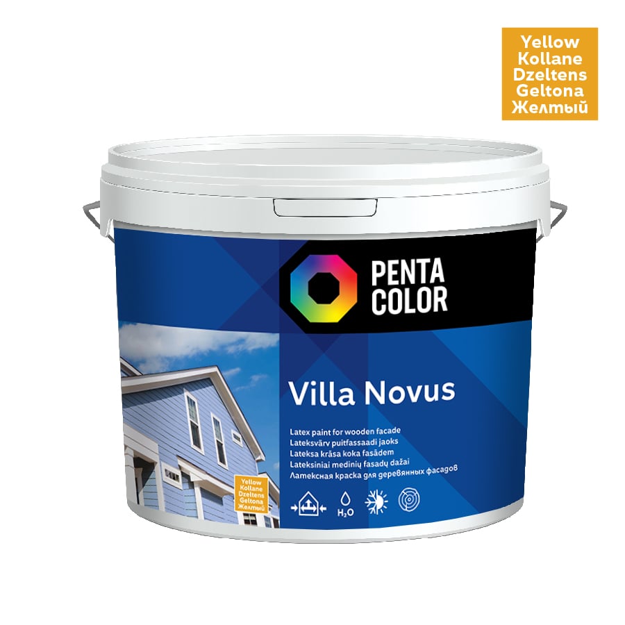 ЦВЕТ ФАСАДА ВИЛЛЫ NOVUS ЖЕЛТЫЙ 3 L