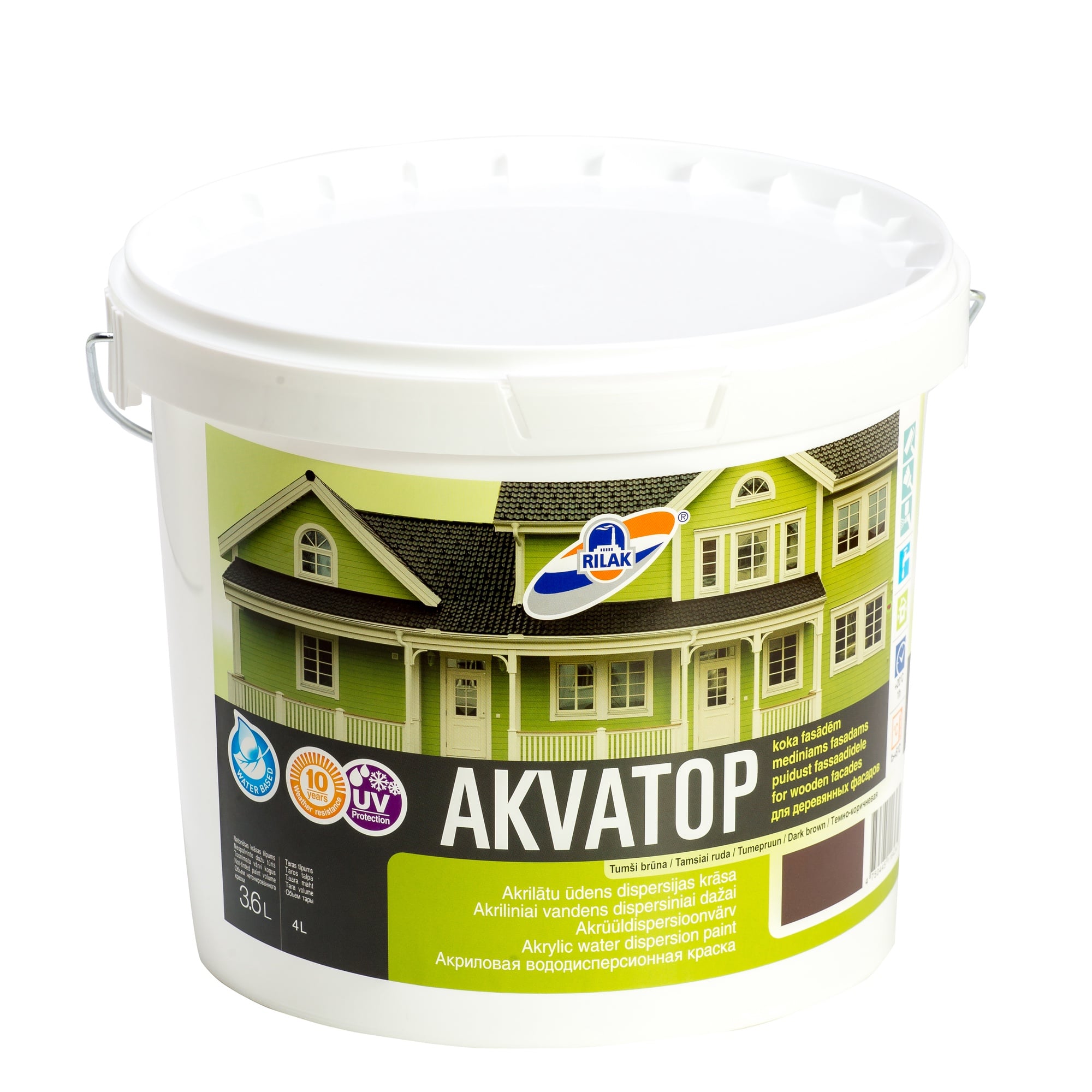 KRĀSA AKVATOP TUMŠBRŪNA 3.6L