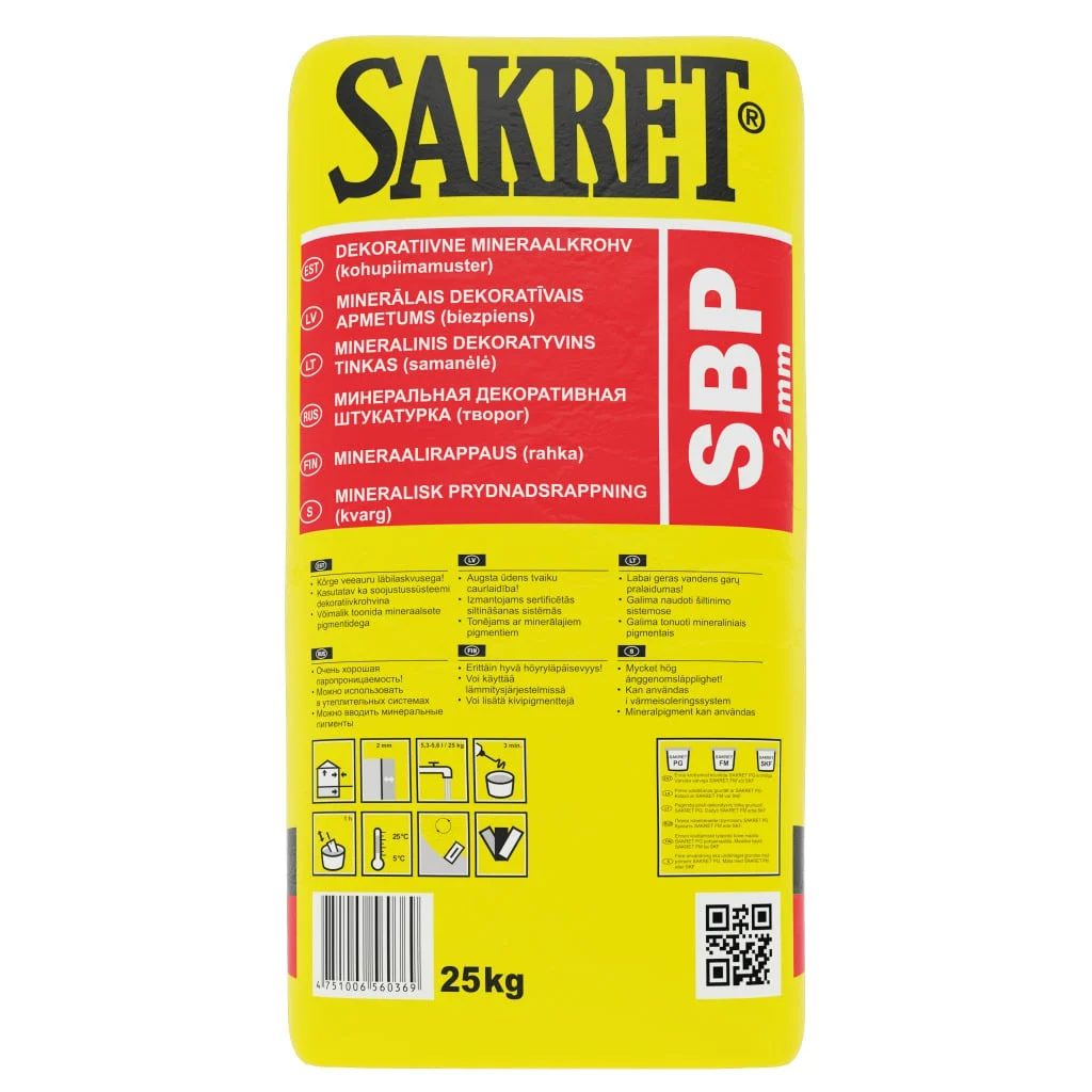 APMETUMS DEK. SAKRET SBP 2MM 25KG