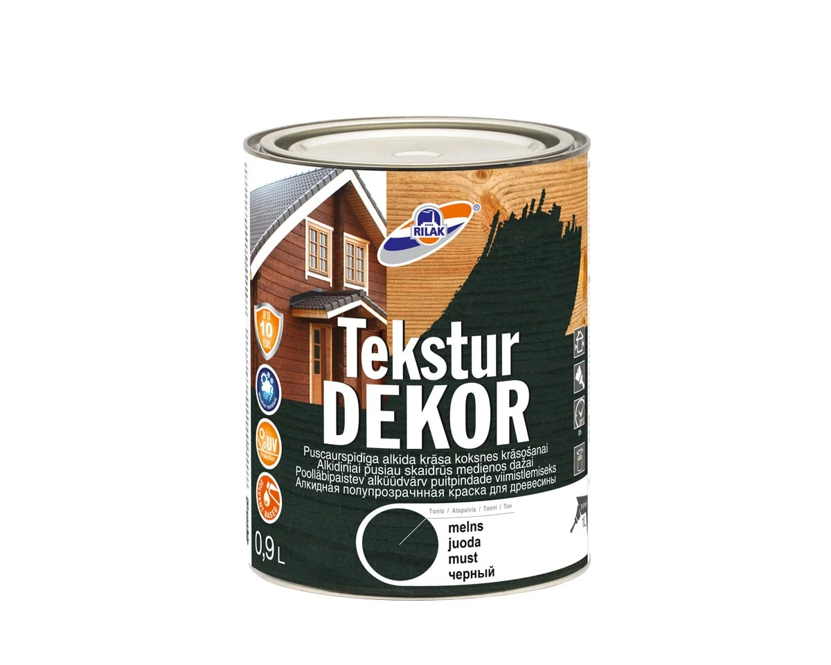 KRĀSA TEKSTURDEKOR MELNA 0,9L