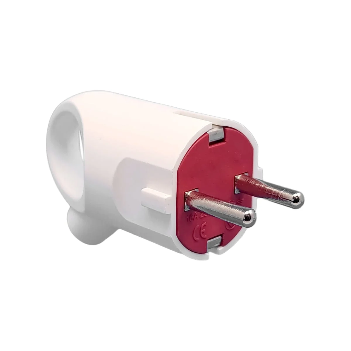 PLUG WITH GROUND 45 WHITE