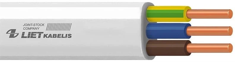 KABELIS YDYPL 3X2.5 BALTS (100)